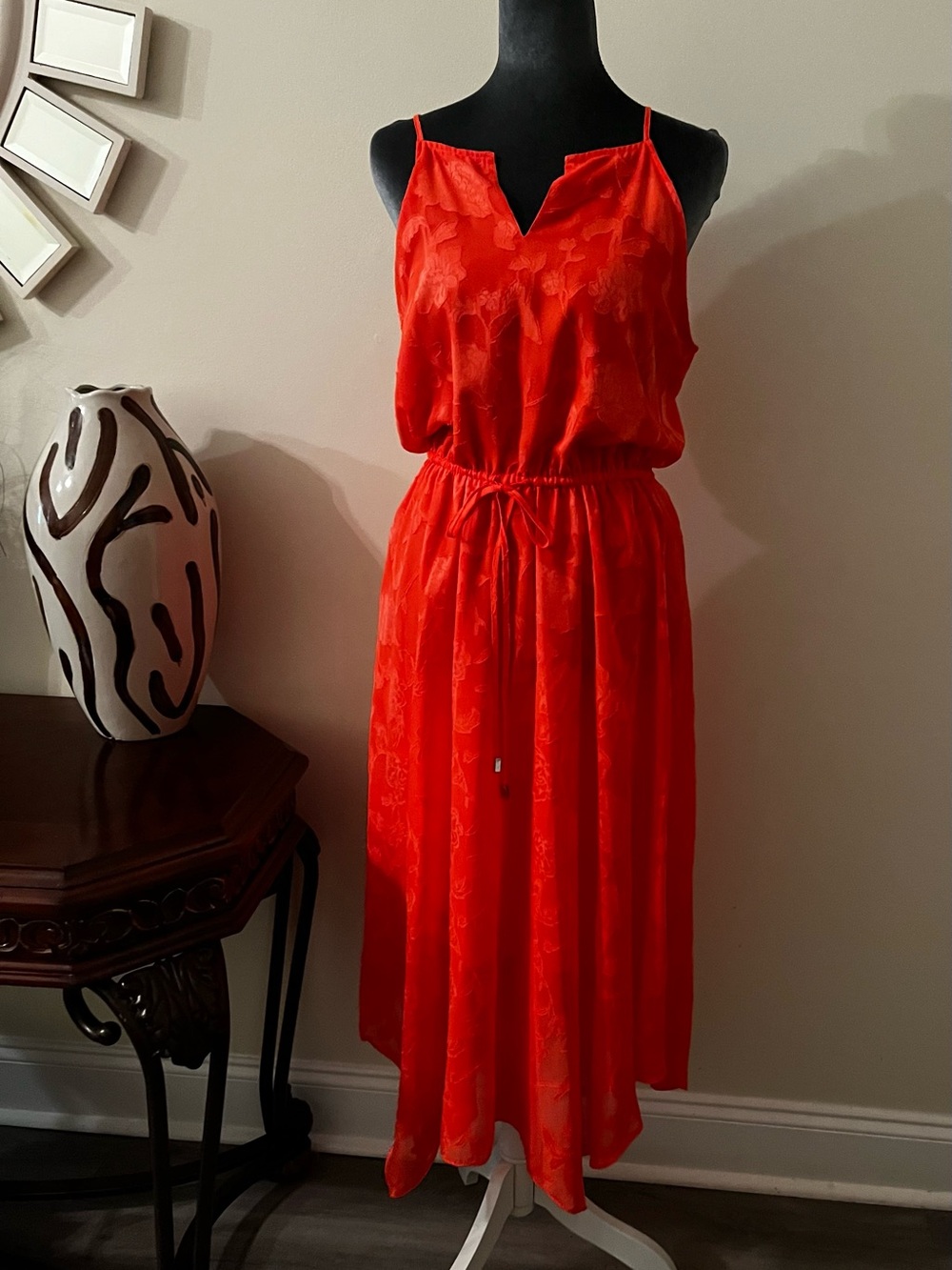 A.n.a Medium Tangerine Red Cruise Dress